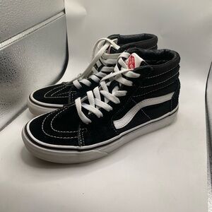 Unisex Youth High Top Old School Black And White Vans Off The Wall Sneaker Shoes